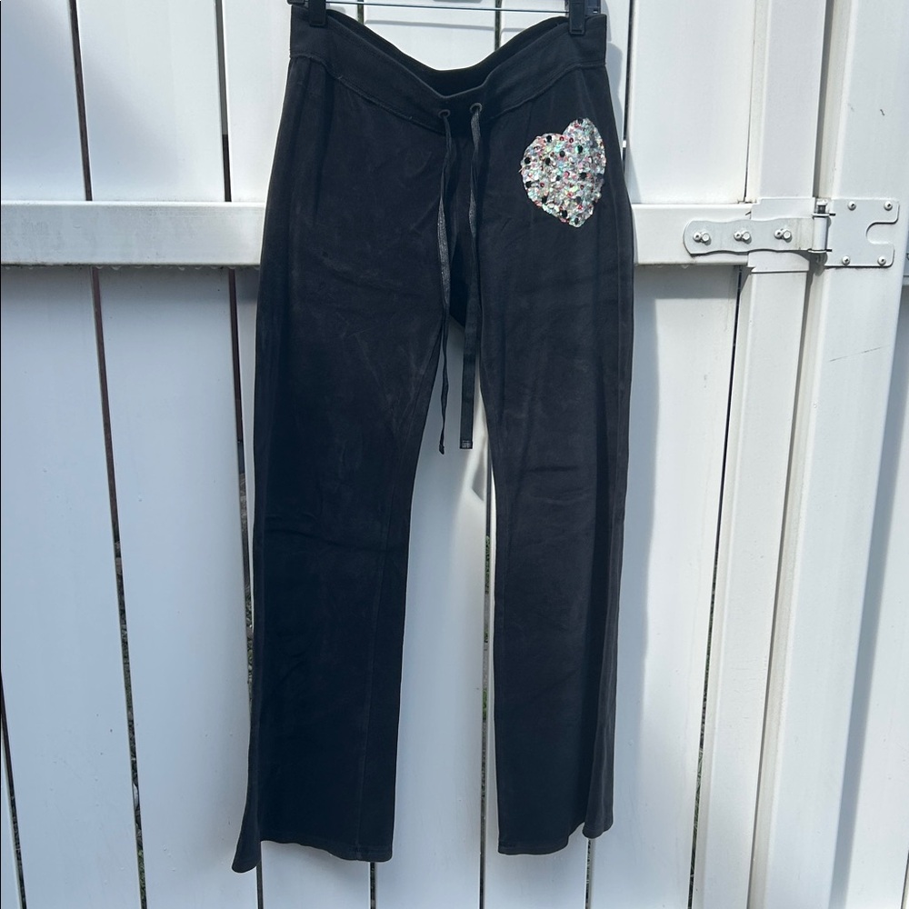 Old school VS PINK Velour lounge Pants with Heart Patch